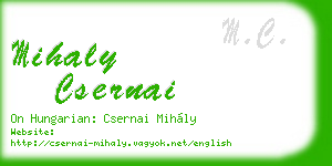 mihaly csernai business card